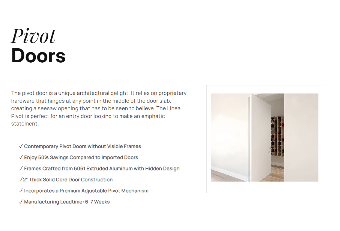 Pivot Door Showcase