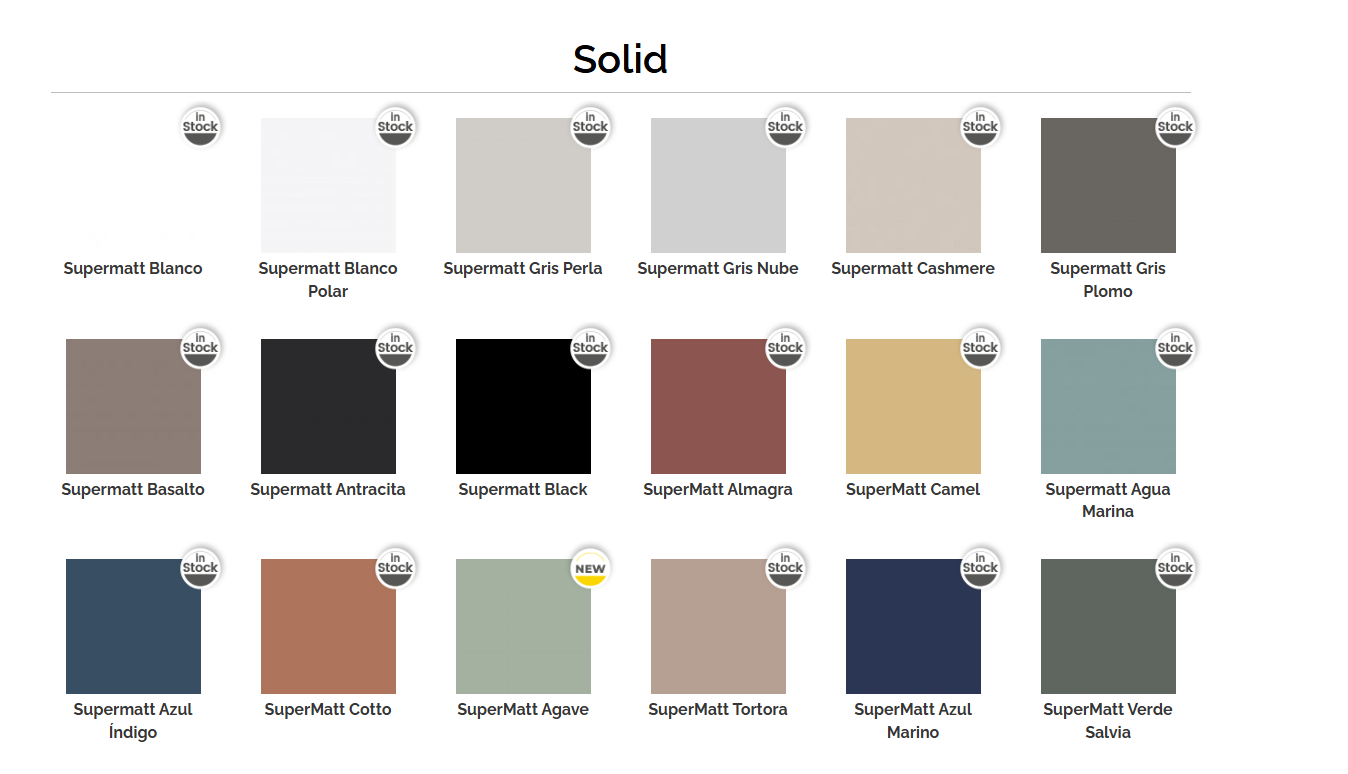 Solid Supermatt Collection - Premium matte finishes