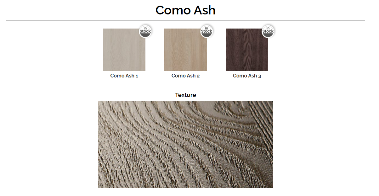 SYNCRON Como Ash Collection - Ash wood finishes