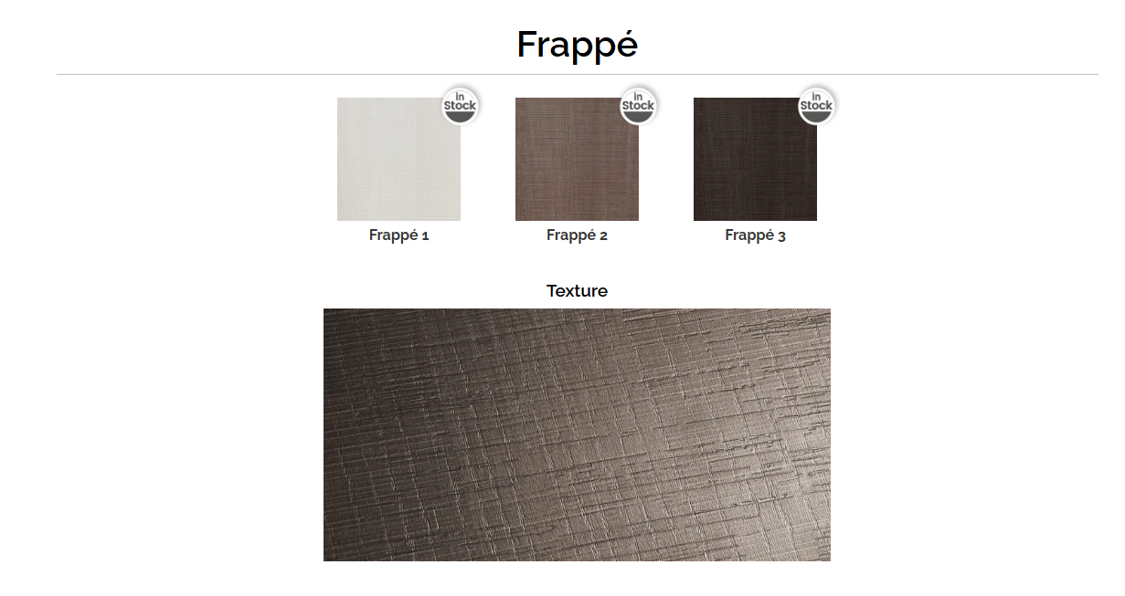 SYNCRON Frappé Collection - Textile-inspired finishes