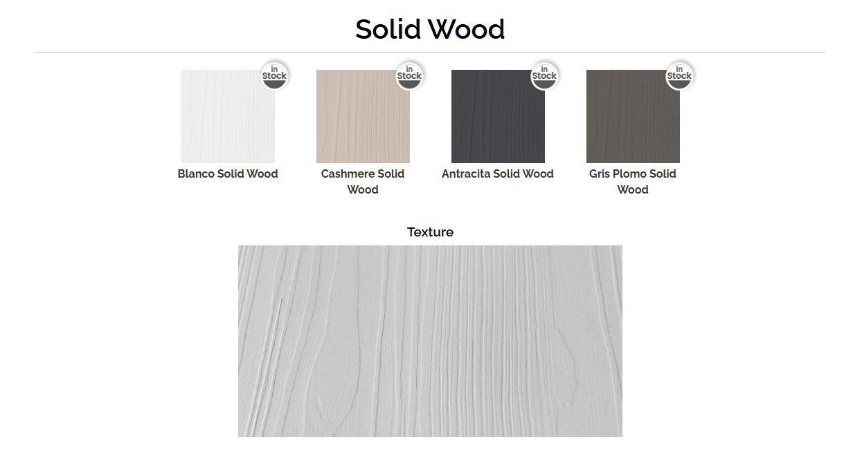 SYNCRON Solid Wood Collection - Blanco, Cashmere, Antracita, Gris Plomo